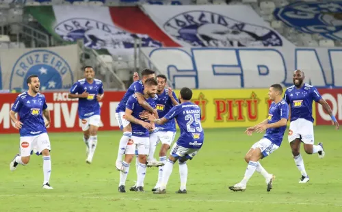 Comemoração de gol do Cruzeiro. Foto: AGIF