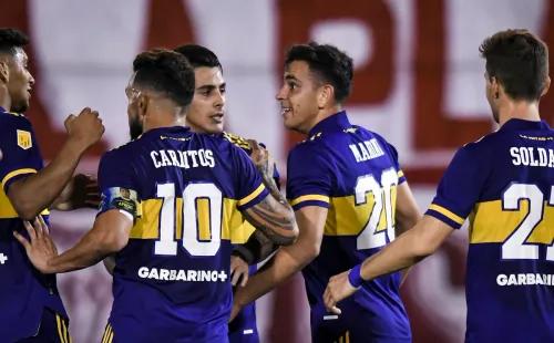 Comemoração de gol do Boca Juniors. Foto: Getty Images