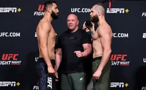 Luta principal da noite. (Fogo: Getty Images)