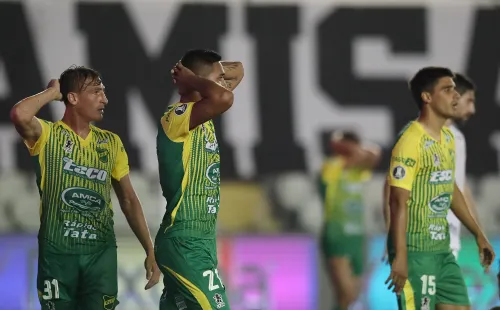 Defensa em campo pela Libertadores. (Foto: Getty Images)