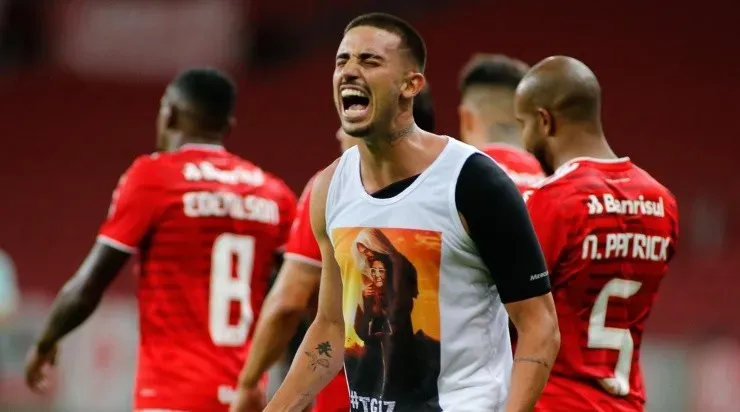 Jogadores do Internacional comemoram gol diante do Deportivo Táchira (Foto: Getty Images)