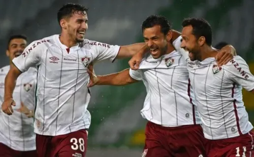 Comemoração de gol do Fluminense. Foto: Getty Images