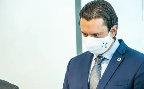 O presidente do Cruzeiro Sérgio Santos Rodrigues está à frente das conversas com o Ministério Publico de Minas Gerais – Foto:Igor Sales | Cruzeiro Esporte Clube