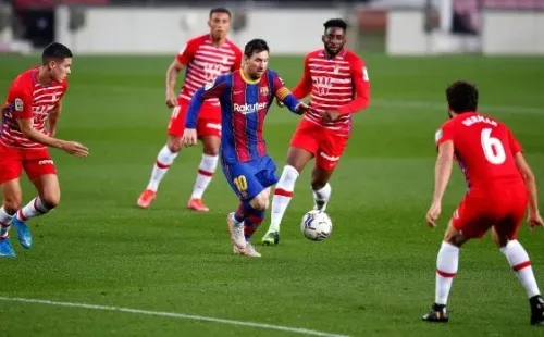 Barcelona em campo na La Liga. (Foto: Getty Images)