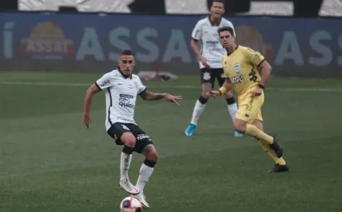 Corinthians em campo contra o Palmeiras pelo Paulistão. (Ettore Chiereguini/AGIF)