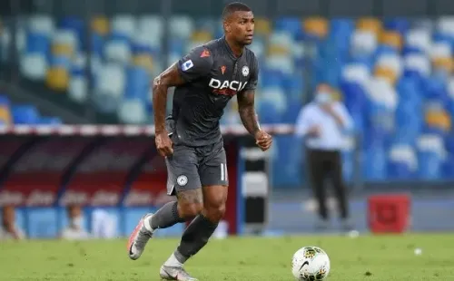 Walace em ação pela Udinese -in Napoles, Italy. (Photo by Francesco Pecoraro/Getty Images)