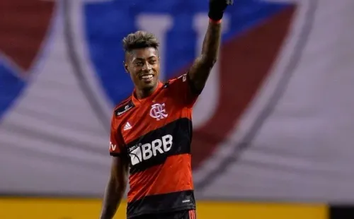 Bruno Henrique durante comemoração. Foto: Getty Images