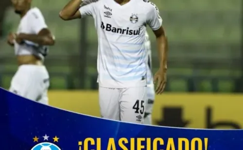 Grêmio está classificado para às oitavas de final da Copa Sul-Americana. (Foto: Reprodução Twitter)