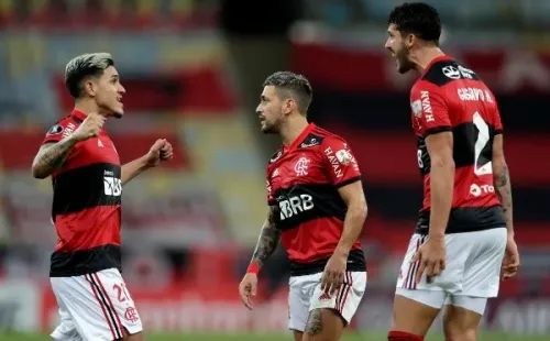 Flamengo em campo pela Libertadores. (Foto: Getty Images)