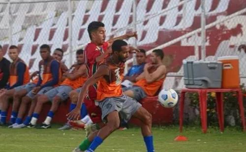 4 de julho em amistoso contra o Fluminense PI sub-20. (Foto: Reprodução Instagram 4 de julho)