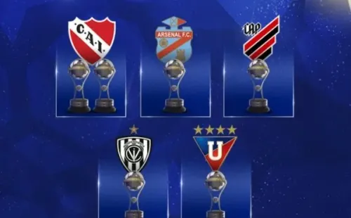 Campeões da Sul-Americana que disputam às oitavas de final. (Foto: Reprodução Conmebol Twitter)