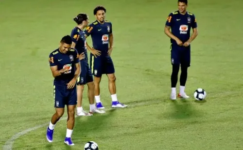 Casemiro em treino da seleção brasileira. (Foto: Getty Images)