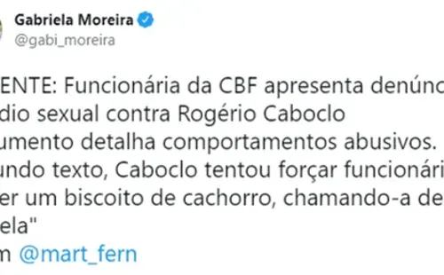Informações da repórter Gabriela Moreira (Foto: Reprodução/Twitter)