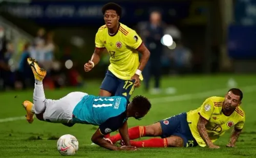 Colômbia em campo contra o Equador. (Foto: Getty Images)