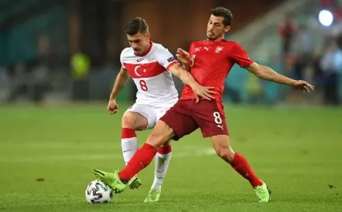Suiça em campo contra a Turquia pela Eurocopa. (Foto: Getty Images)