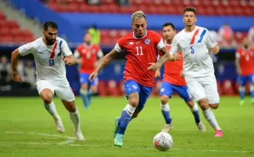 Paraguai em campo contra o Chile pela Copa América. (Foto: Getty Images)