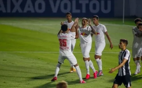 Comemoração de gol do RB Bragantino. Foto: Getty Images