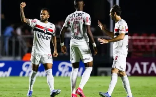Comemoração de gol do São Paulo. Foto: Getty Images