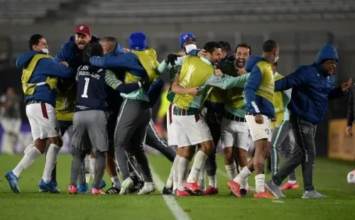 Cerro Porteño comemorando gol na Libertadores. (Foto: Getty Images)