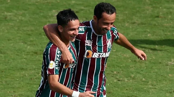 Jogadores do Fluminense comemoram gol (Foto: Getty Images)