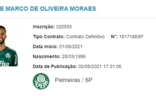 Novo reforço do Verdão está no BID e já pode estrear. (Foto: Reprodução)