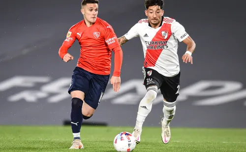 Bustos anotou gol do Independiente no empate com o River no último domingo (Foto: Marcelo Endelli/Getty Images Argentina)