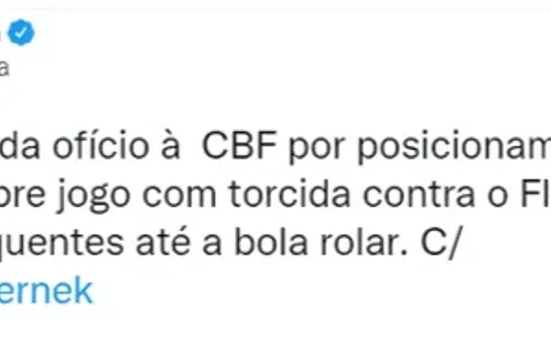 Informações do repórter Léo Burlá (Foto: Reprodução/Twitter)
