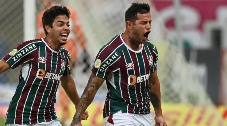 Comemoração dos jogadores do Fluminense (Foto: Getty Images)