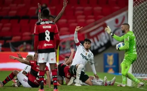 Flamengo x Palmeiras pelo primeiro turno do Brasileirão 2021. (Foto: Jorge Rodrigues/AGIF)