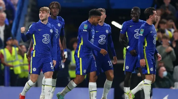 Jogadores do Chelsea comemoram gol (Foto: Getty Images)