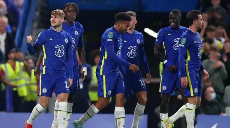 Jogadores do Chelsea comemoram gol (Foto: Getty Images)