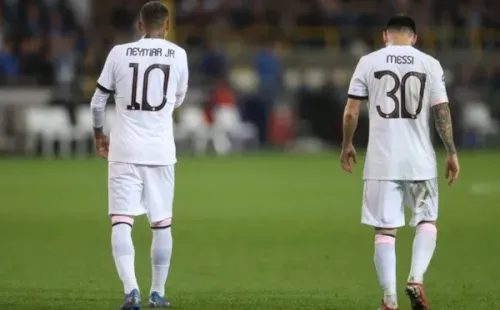 Neymar e Messi em jogo do PSG. Foto: Getty Images
