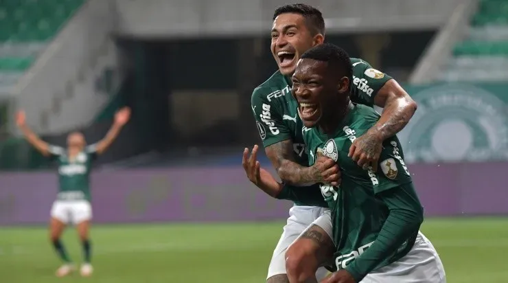 Comemoração dos jogadores do Palmeiras (Foto: Getty Images)