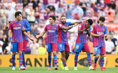 Barcelona em campo. (Foto: Getty Images)