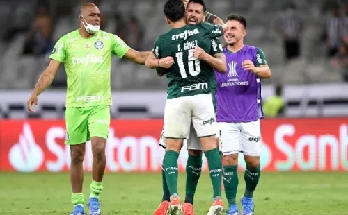 Palmeiras comemorando a classificação. (Foto: Getty Images)