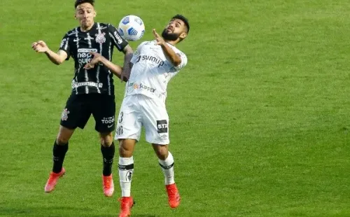 Santos em jogo contra o Corinthians. (Foto: Getty Images)