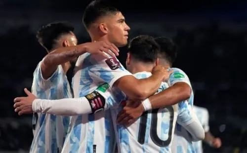 Argentina comemorando gol na Copa América. (Foto: Getty Images)