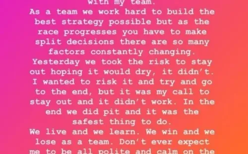 Hamilton minimizou situação ocorrida no GP da Turquia