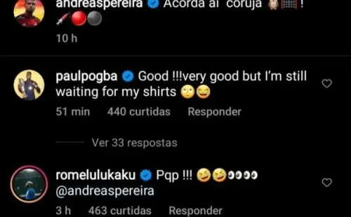 Torcedores foram a loucura com o comentário | Crédito: Reprodução/Instagram