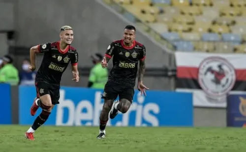 Andreas marcou um belo gol de falta na partida contra o Juventude | Crédito: Thiago Ribeiro/AGIF