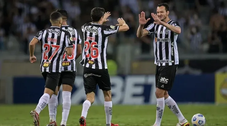 Comemoração dos jogadores do Atlético-MG (Foto: Getty Images)