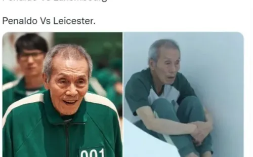 Meme com referência à série Round 6. Foto: Reprodução/Twitter