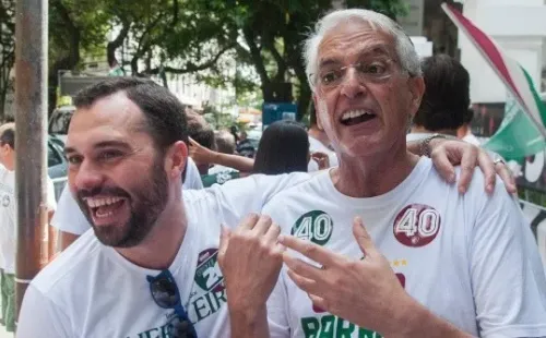 Rio de Janeiro - RJ - 26/11/16 - ELEIÇÕES DO FLUMINENSE 2016 - Mario Bitencurt e Celso Barros, durante eleicões para presidente no Fluminense. Foto: Armando Paiva/AGIF-SPO