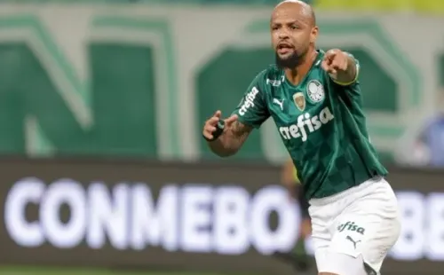 SP - Sao Paulo - 21/09/2021 - LIBERTADORES 2021, PALMEIRAS X ATLETICO MG - Felipe Melo jogador do Palmeiras durante partida contra o Atletico-MG no estadio Arena Allianz Parque pelo campeonato Copa Libertadores 2021. Foto: Marcello Zambrana/AGIF