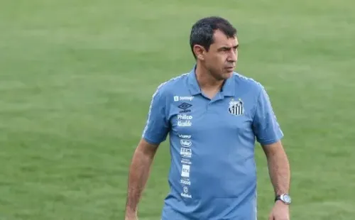 RS - Caxias do Sul - 26/09/2021 - BRASILEIRAO A 2021, JUVENTUDE X SANTOS Fabio Carille, tecnico do Santos, orienta a equipe durante a partida contra o Juventude, no Estadio Alfredo Jaconi, pelo Campeonato Brasileiro A de 2021. Foto: Luiz Erbes/AGIF