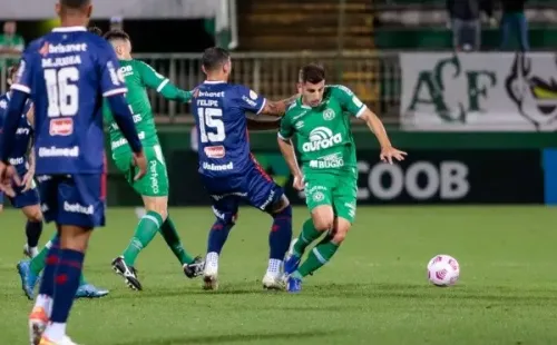 Fortaleza em campo contra a Chapecoense. (Foto: Dinho Zanotto/AGIF)