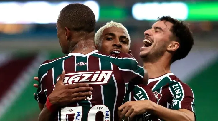 Jogadores do Fluminense comemoram gol (Foto: Getty Images)
