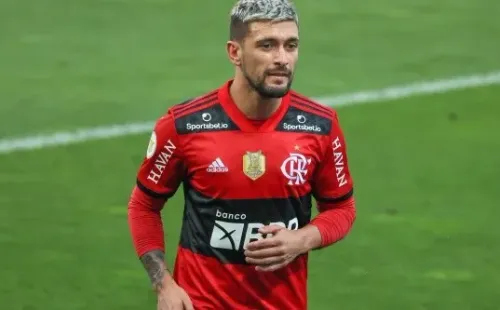 SP - Sao Paulo - 01/08/2021 - BRASILEIRO A 2021, CORINTHIANS X FLAMENGO - Arrascaeta jogador do Flamengo durante partida contra o Corinthians no estadio Arena Corinthians pelo campeonato Brasileiro A 2021. Foto: Marcello Zambrana/AGIF