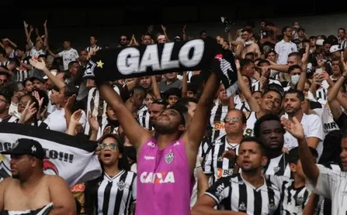 Torcida do Galo no Mineirão. (Foto: Fernando Moreno/AGIF)