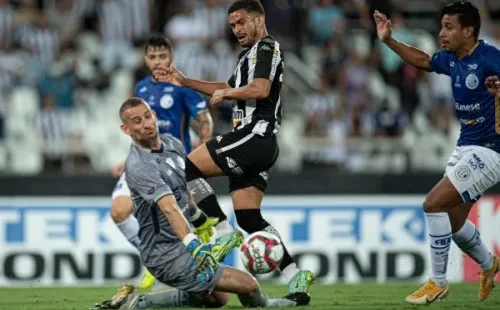 Botafogo em campo contra o Confiança. (Foto: Jorge Rodrigues/AGIF)